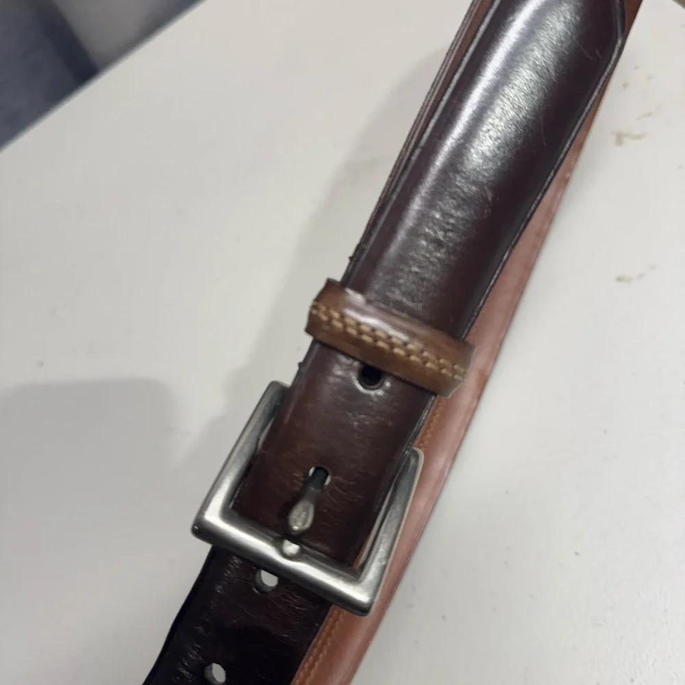 Italian Leather Men’s Belt – Size 38 / 95 cm – Brown